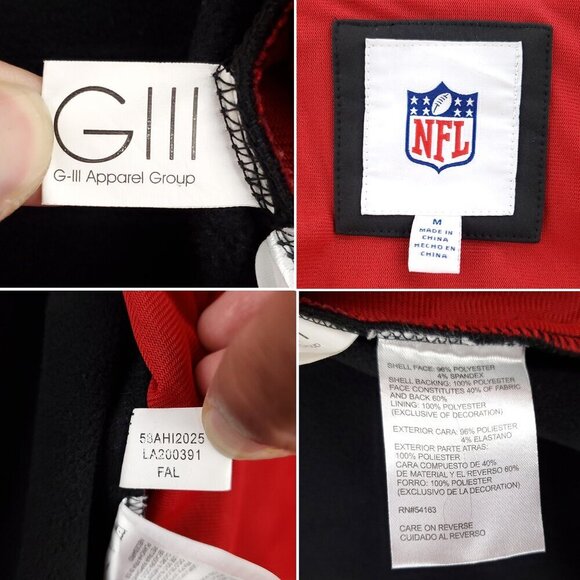 Atlanta Falcons Jacket G-III NFL Fleece Full Zip NFC Embroidered Men's Medium - Picture 3 of 11